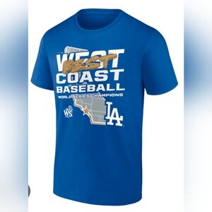MLB Kid's Blue LA Dodgers West Best Coast Baseball Tee In Medium 10/12 NWT
